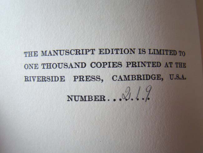 The Life of Abraham Lincoln 1809-1858, the Manuscript Edition, published by Albert J. Beveridge in 1928. — image 5